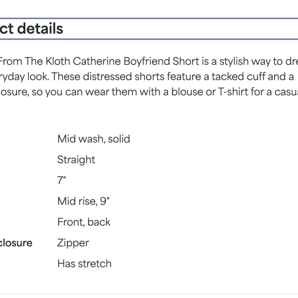 Kut From the Kloth Catherine Boyfriend Denim Jean Shorts 10 - Picture 4 of 7